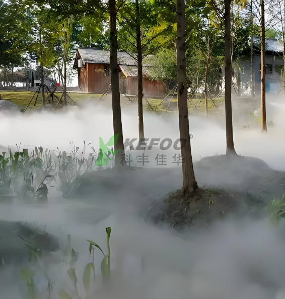 霧森系統(tǒng)樹(shù)上噴霧降溫造景覆蓋面積廣效果
